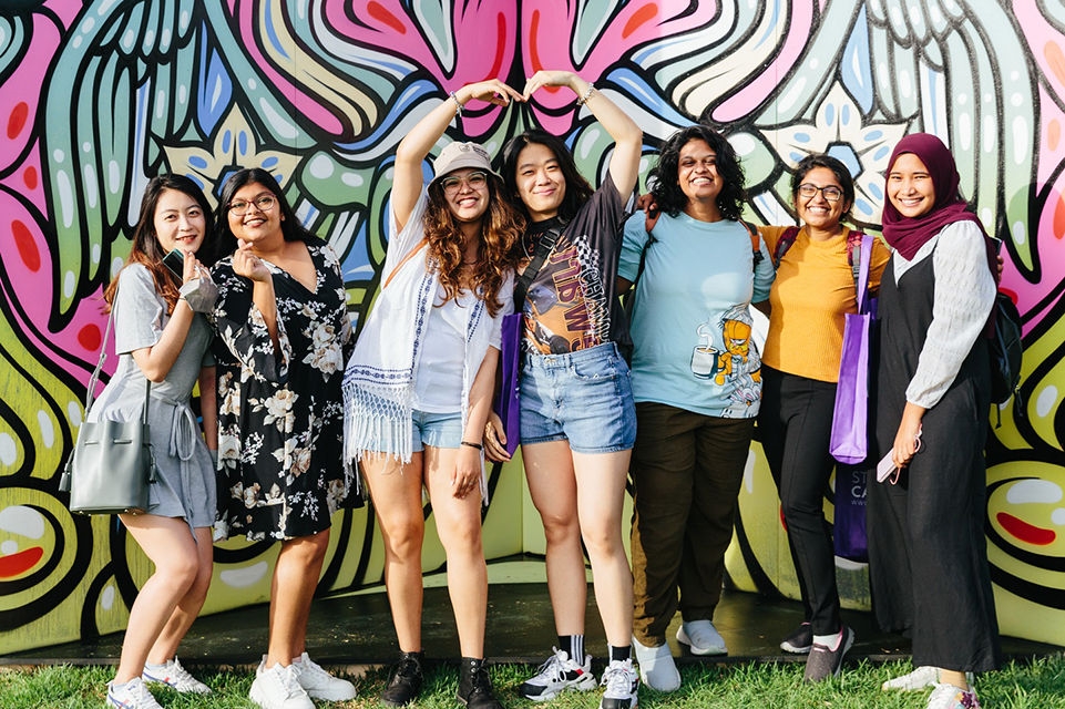 International students at a Study Canberra event      