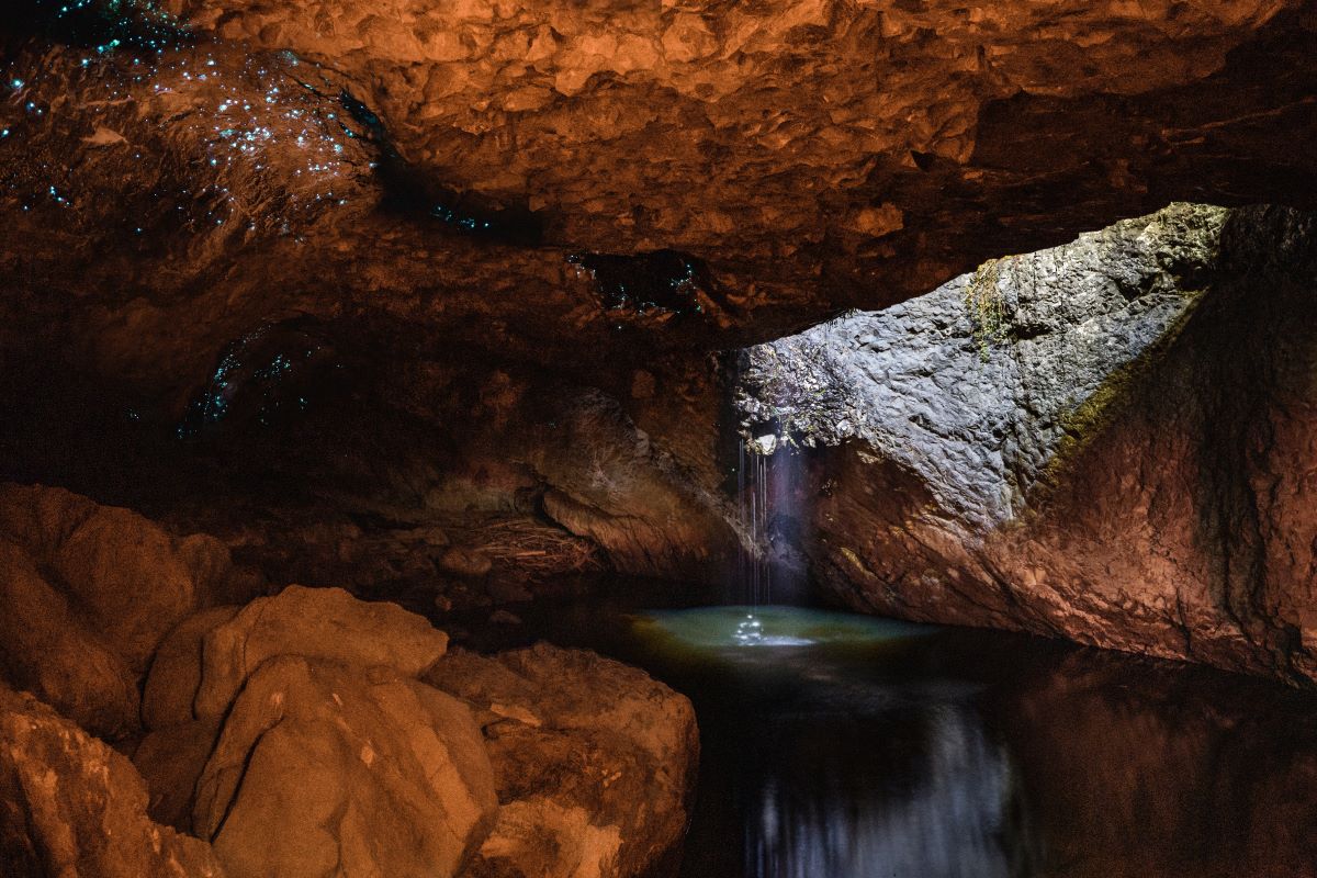 The glow worms at Natural Bridge, Springbrook National Park, Queensland